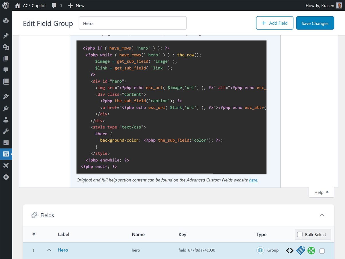 Advanced Custom Fields Copilot - Improve your ACF workflow and development process media 8