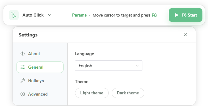 Actus Auto Clicker - Screenshot 3 showing product features and functionality