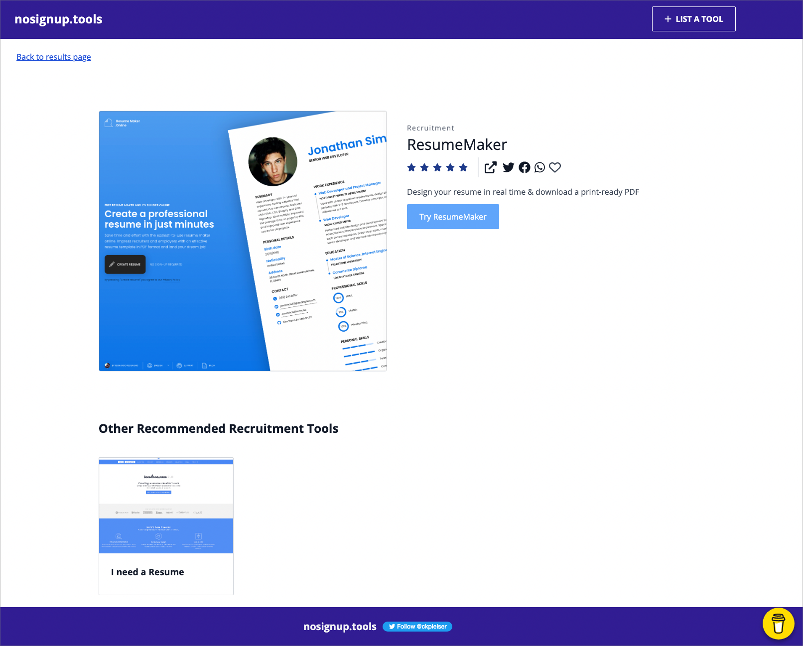 nosignup.tools - 가입이 필요하지 않은 무료 웹 앱 미디어 2