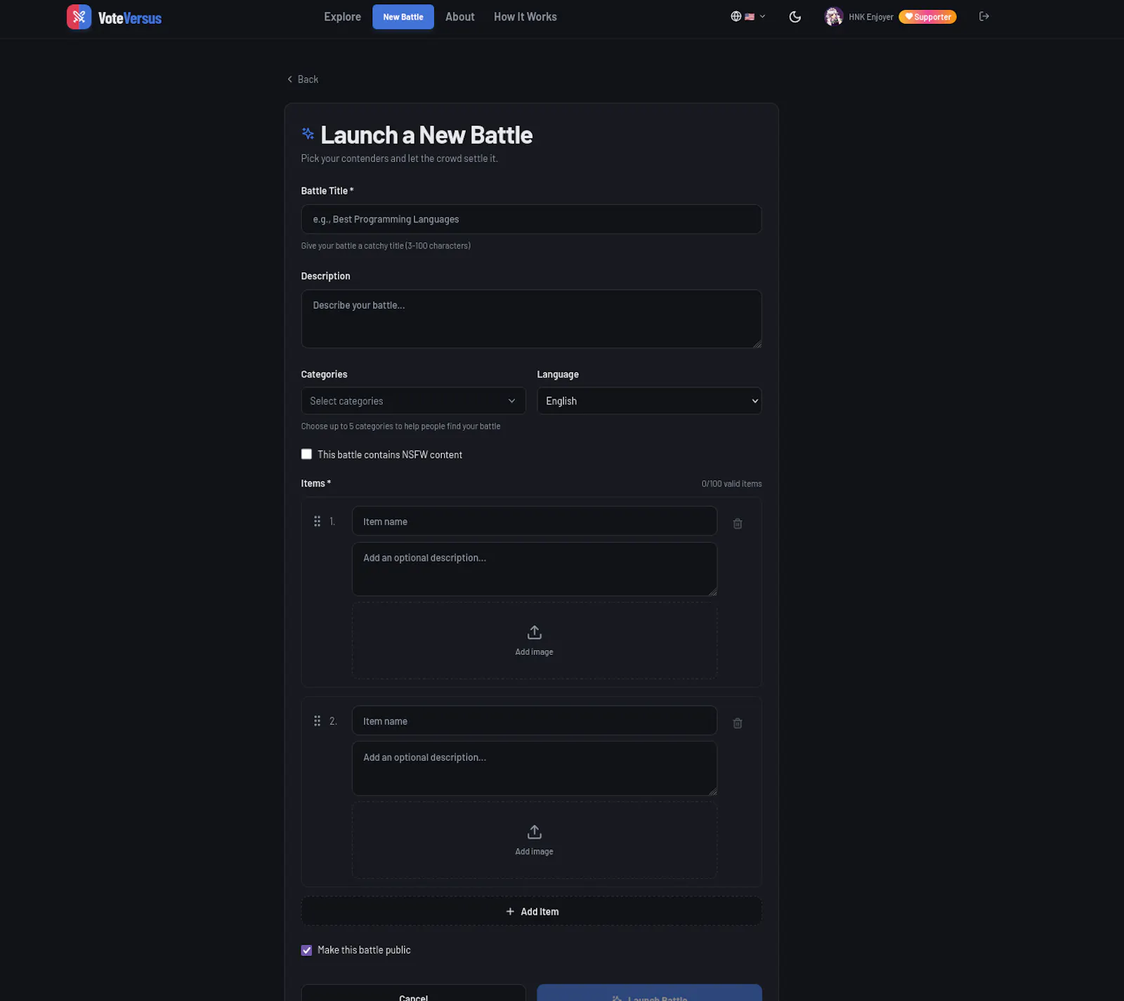 VoteVersus screenshot 1