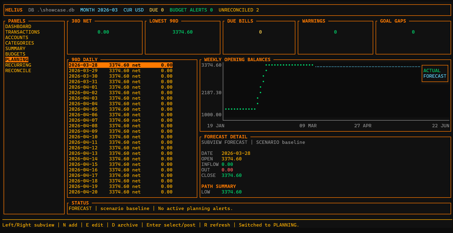 Helius: Local Personal Finance Tracker gallery image