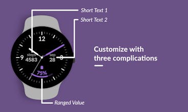 Analog One watch face for Wear OS gallery image
