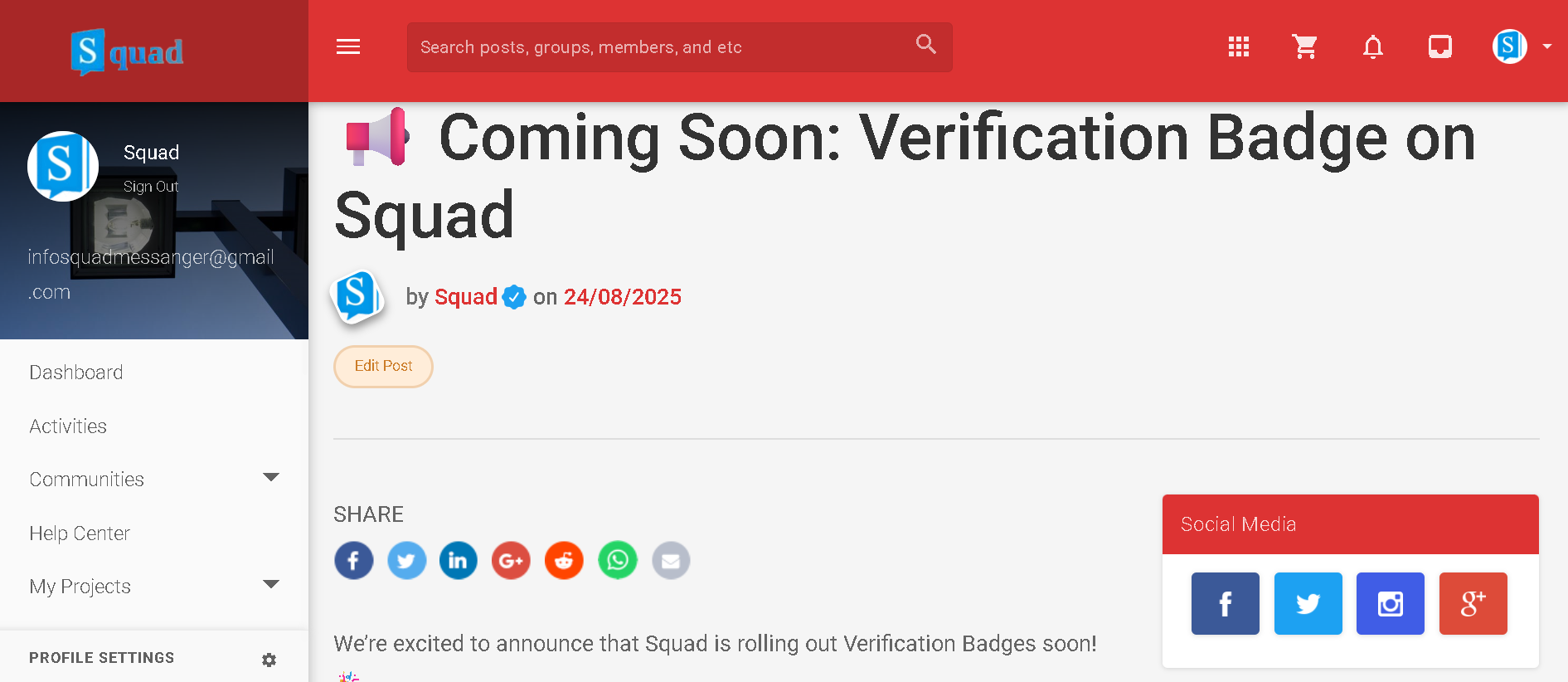 Squad - Screenshot 3 showing product features and functionality
