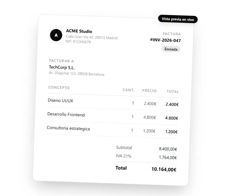 InvoiceApp 제품 배너
