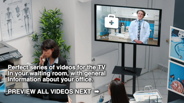 Wartezimmer des Arztes vorgefertigte Videos media 2