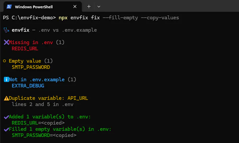 envfix screenshot 3