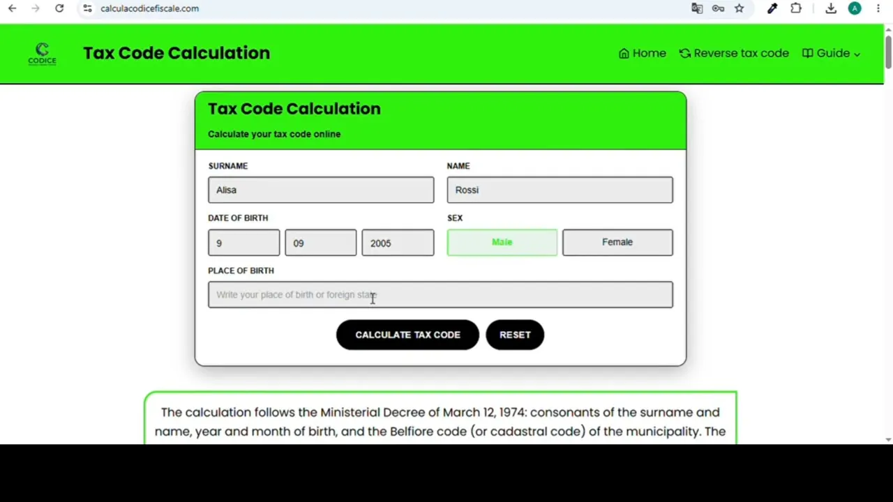 Calcolo Codice Fiscale gallery image