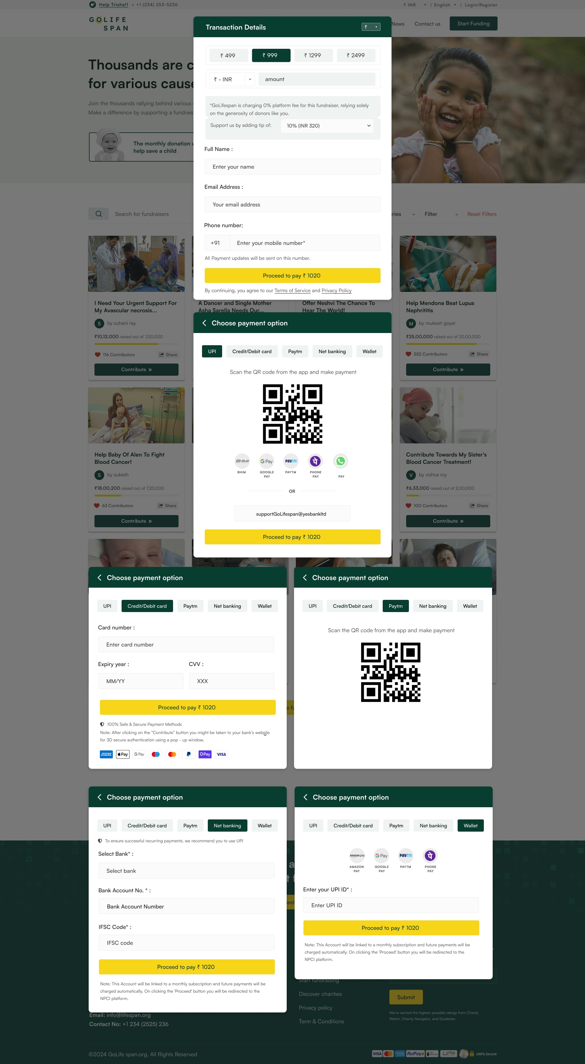 Golife Fundraising Website Template HTML gallery image