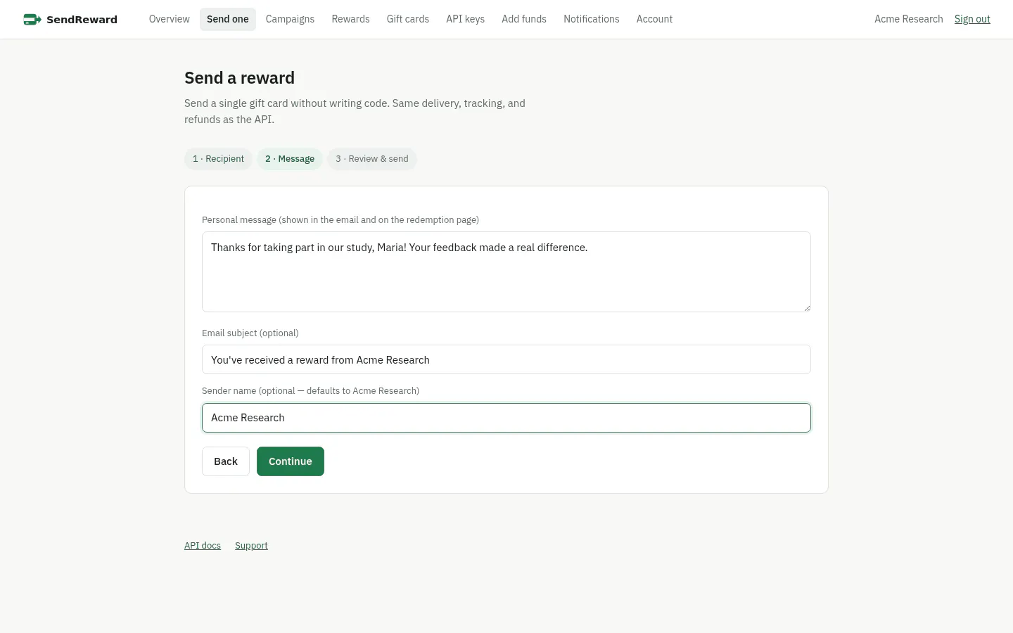 SendReward.com gallery image
