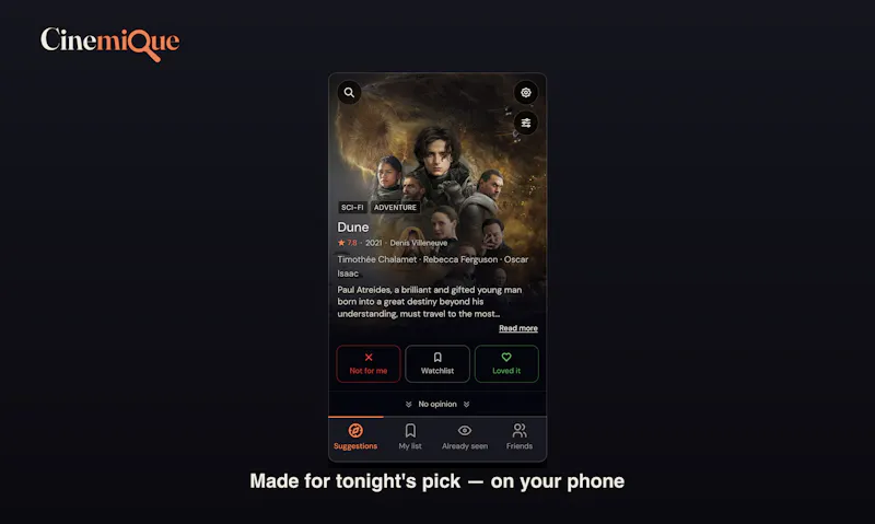 Cinemique screenshot 2