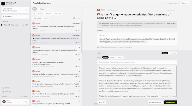 ThreadHunt screenshot 4