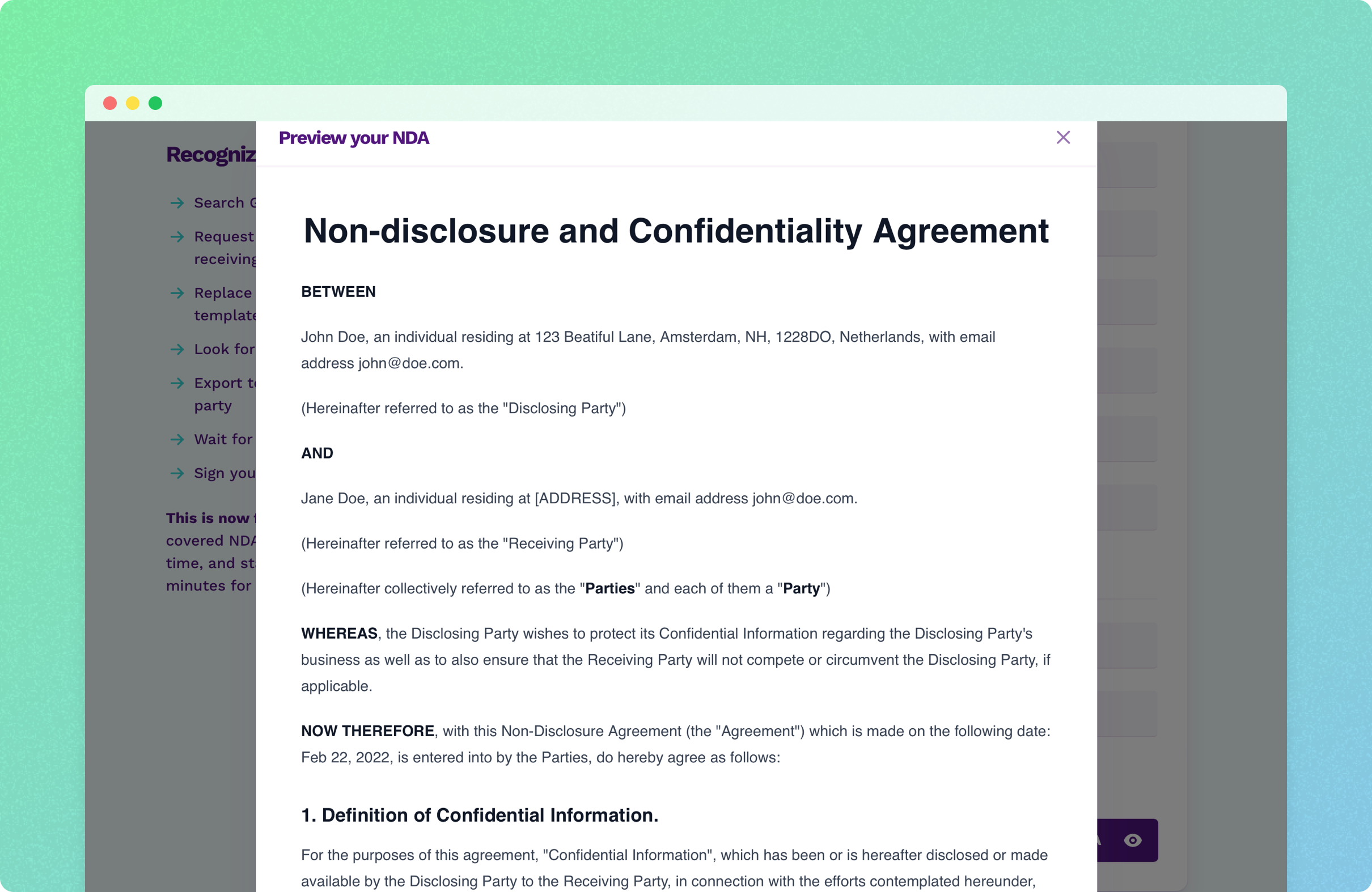 Send NDA gallery image