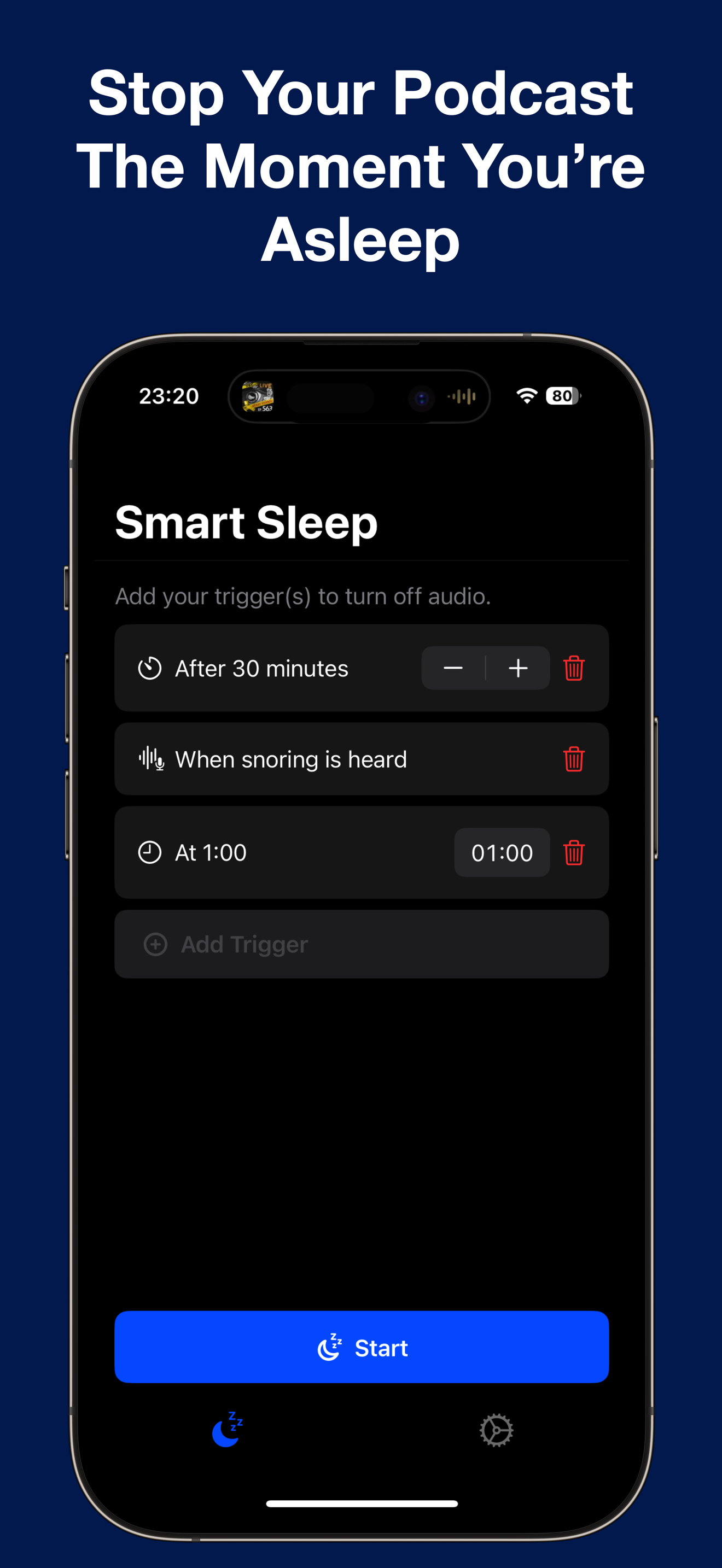 Media Pemasa tidur pintar - Gunakan pengesanan tidur untuk menghentikan audio anda pada waktu malam 2