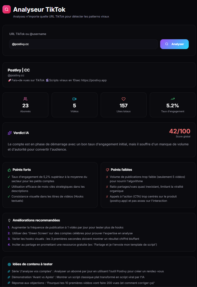 Postivy — Deviens viral sur TikTok gallery image