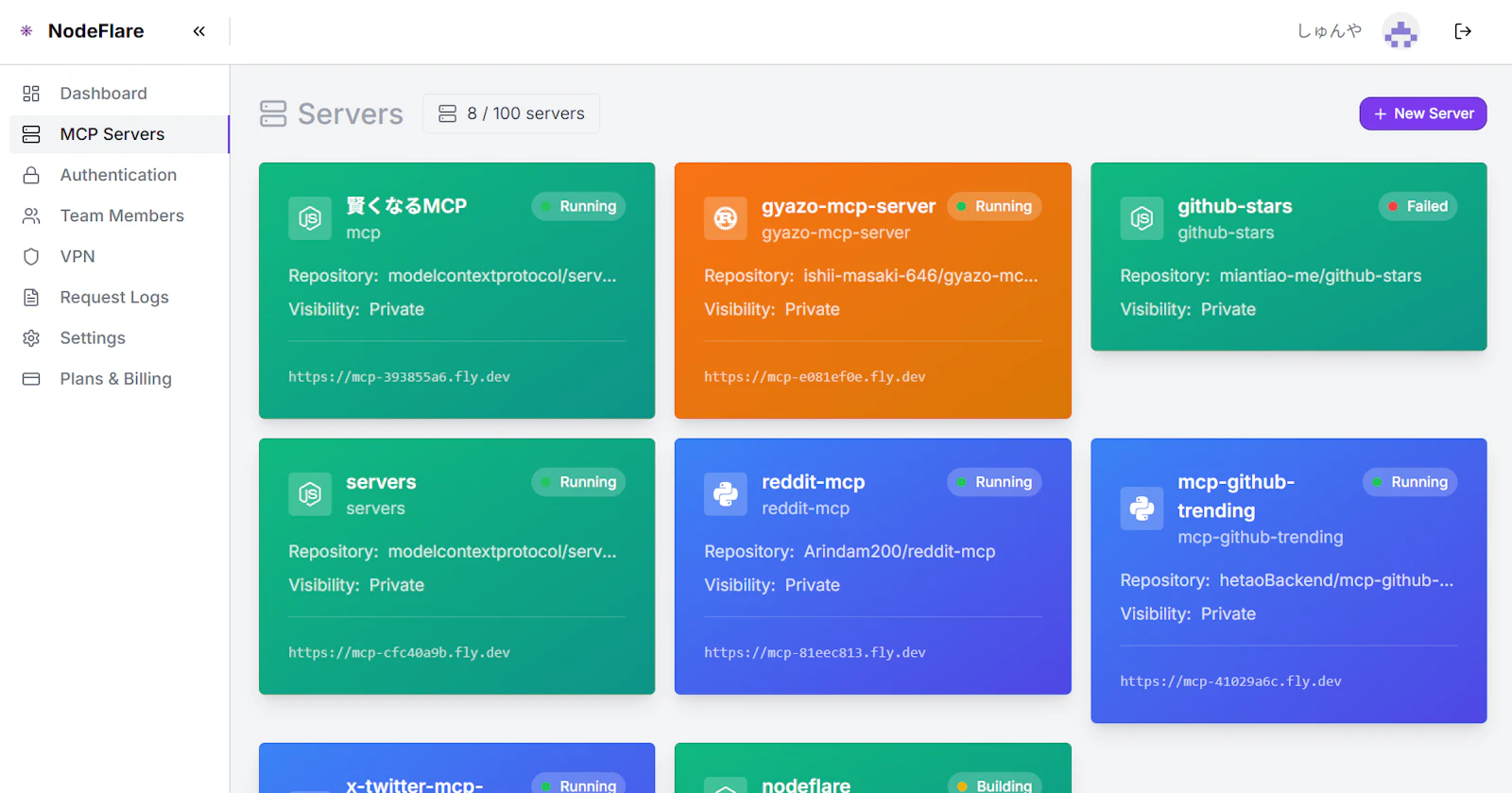 Nodeflare screenshot 2