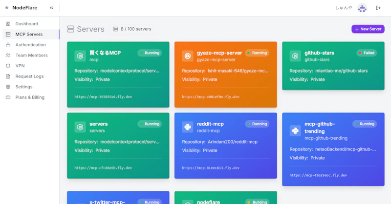 Nodeflare screenshot 2