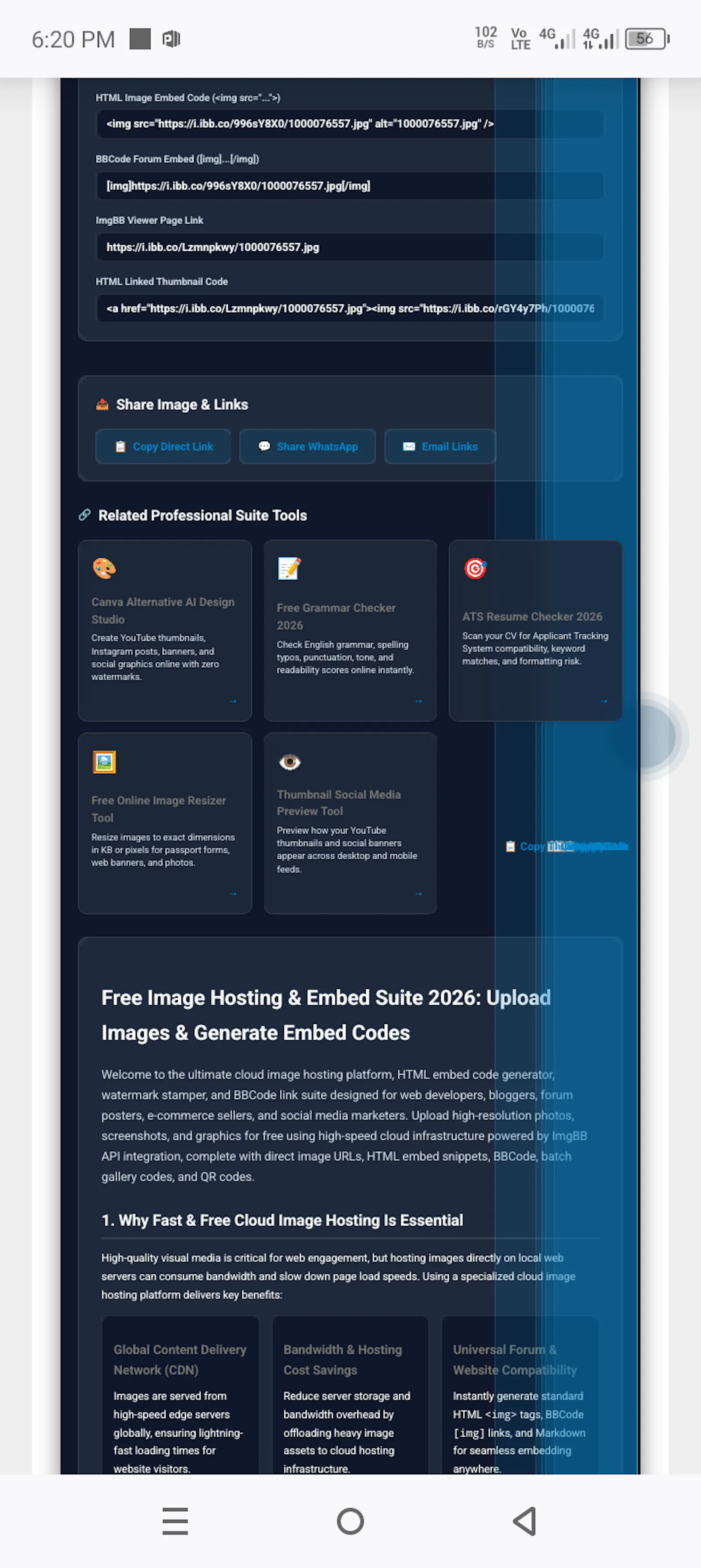 Free Image Hosting & Embed Suite 2026 screenshot 2