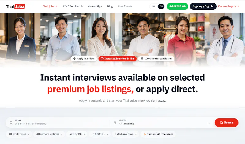 ThaiJobz - Thailand's AI Hiring platform screenshot 2