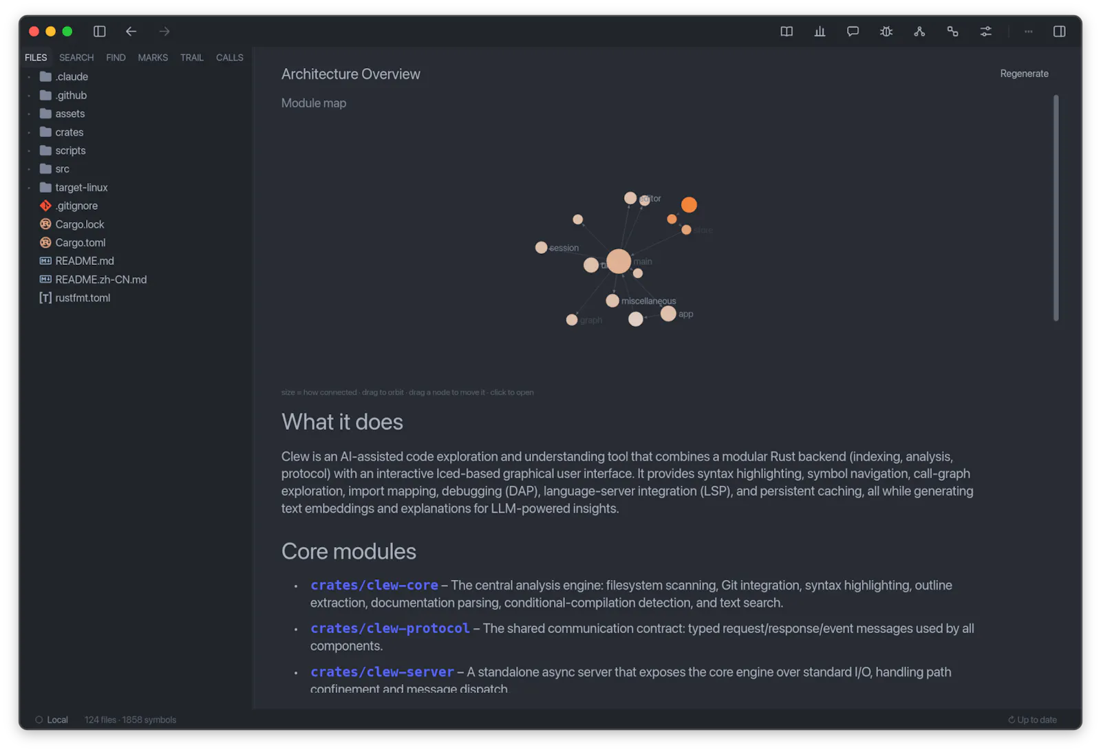 Clew screenshot 2