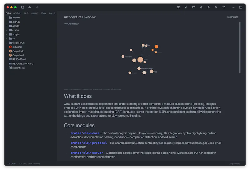 Clew screenshot 2