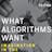 What Algorithms Want