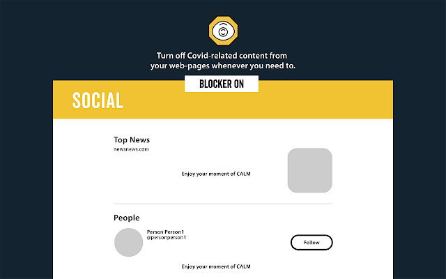 CALM Covid Blocker - Chrome Extension gallery image