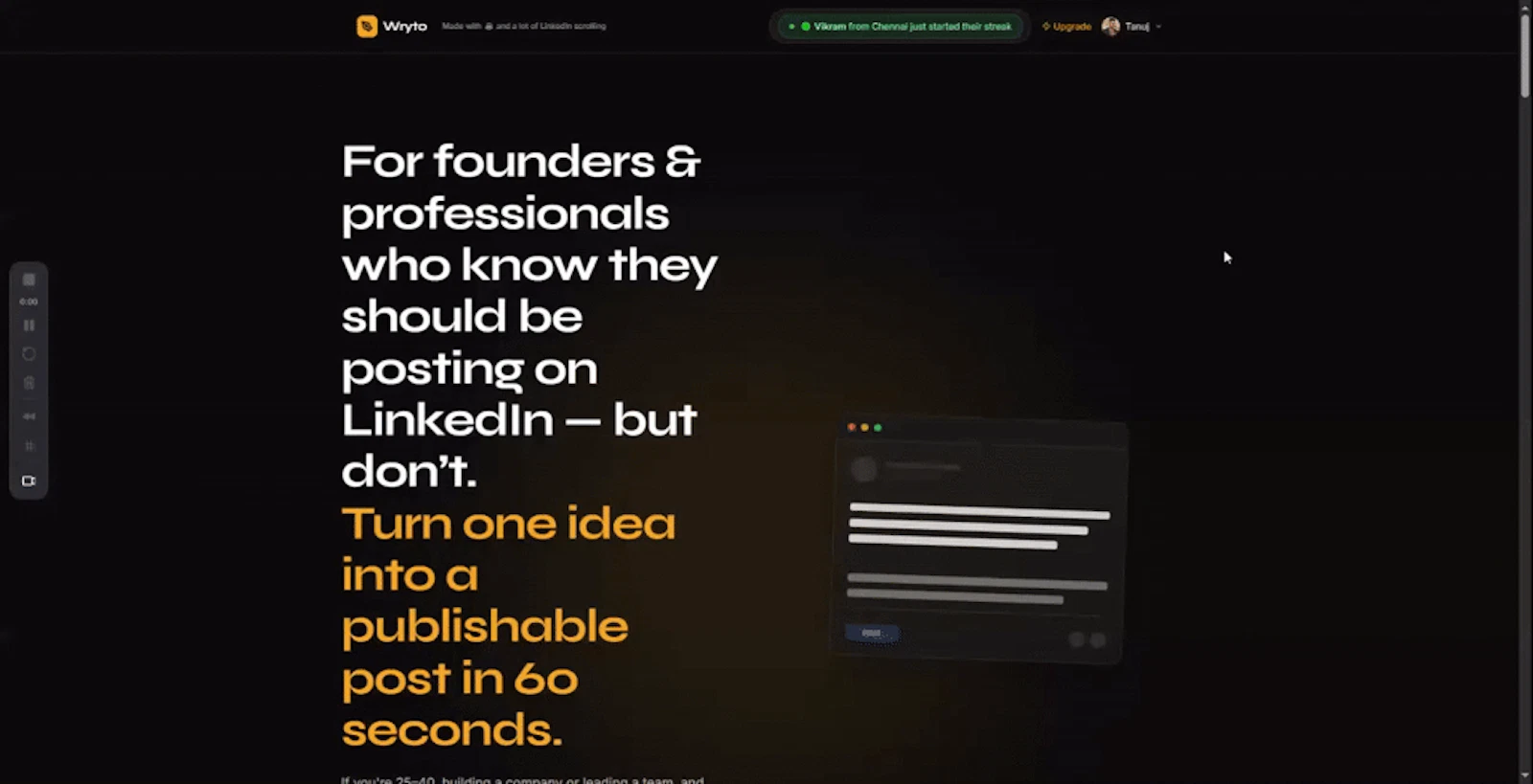 Wryto screenshot 1 (video preview)