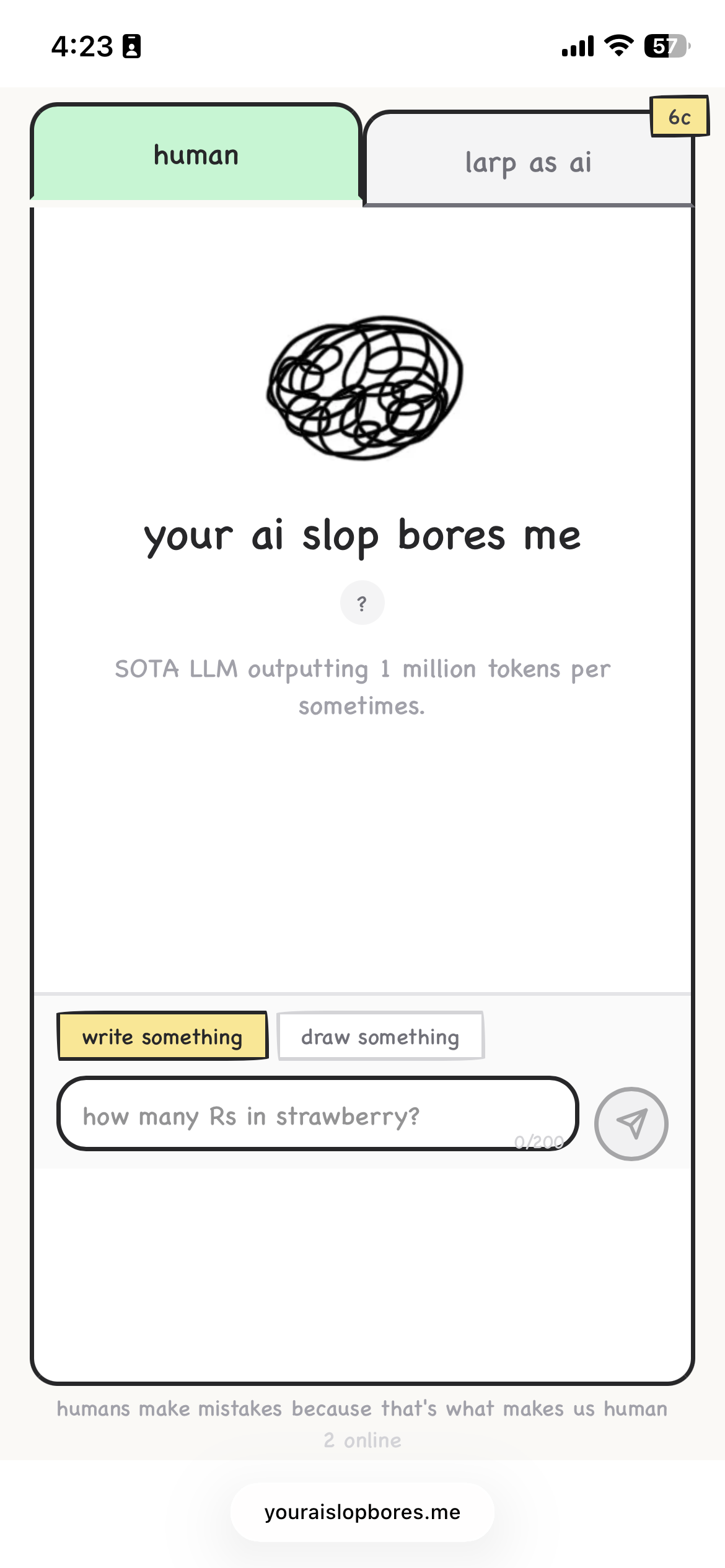 your ai slop bores me - Main product screenshot demonstrating key features and user interface