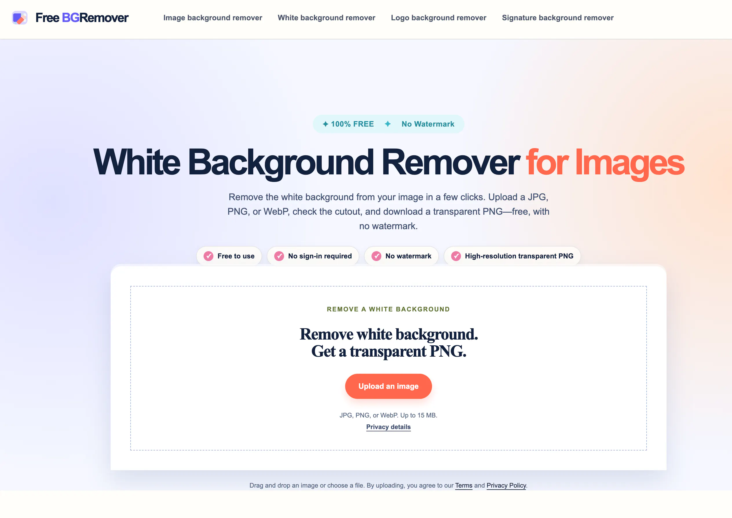 Free background remover gallery image