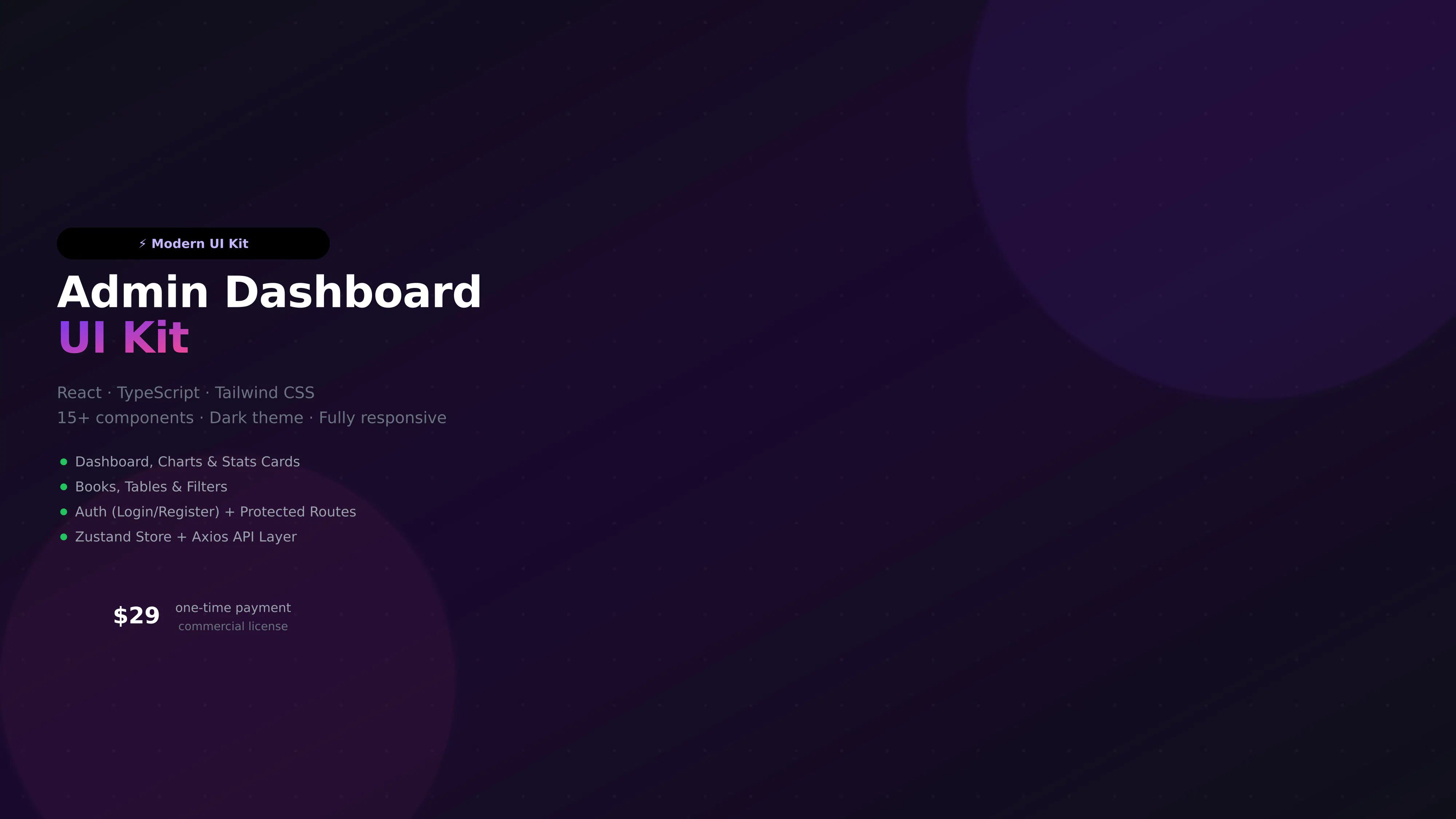 Modern Admin Dashboard UI Kit gallery image
