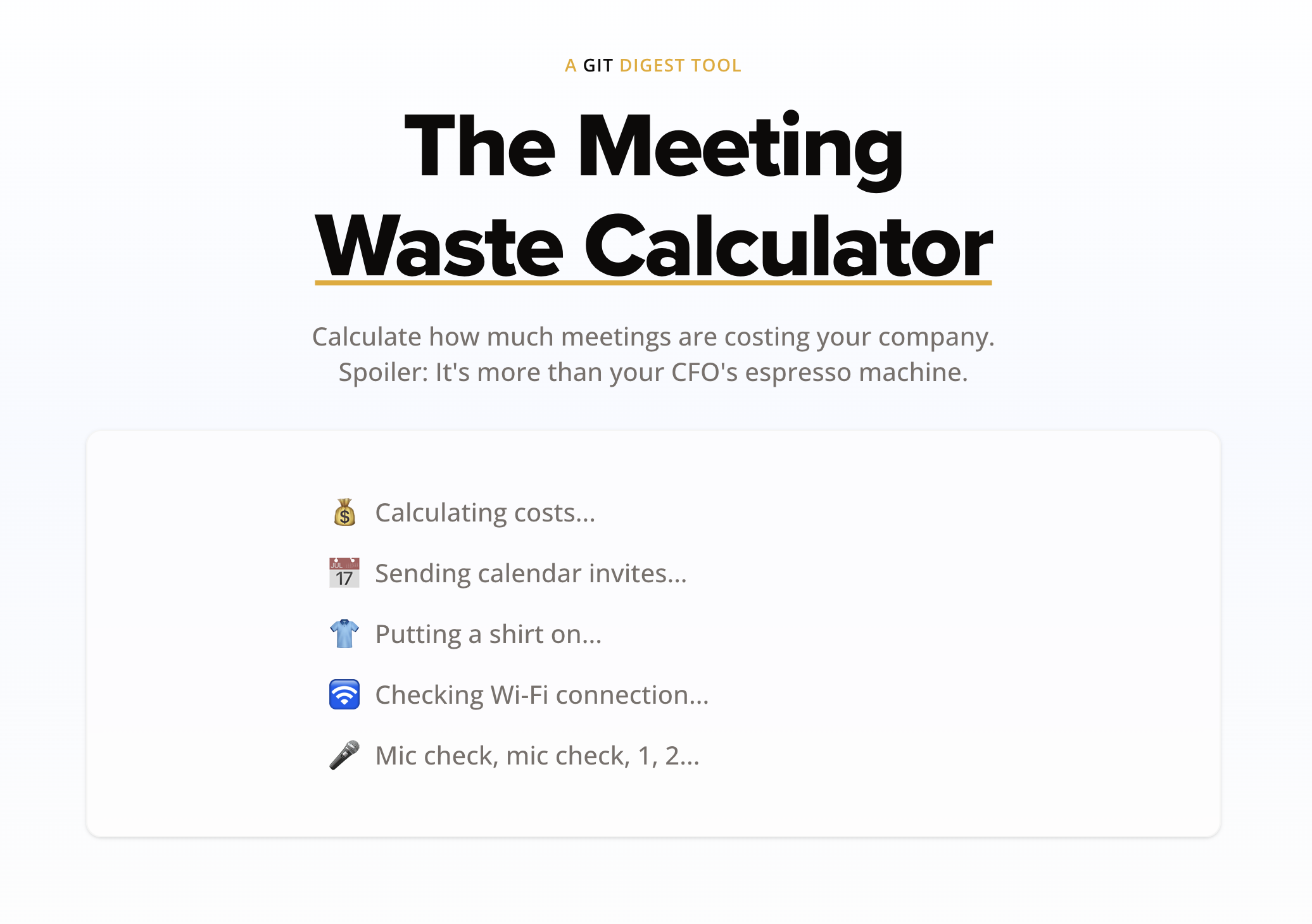 Mídia 4 de A calculadora de resíduos da reunião - Calcule a quantidade de reuniões custando sua empresa.