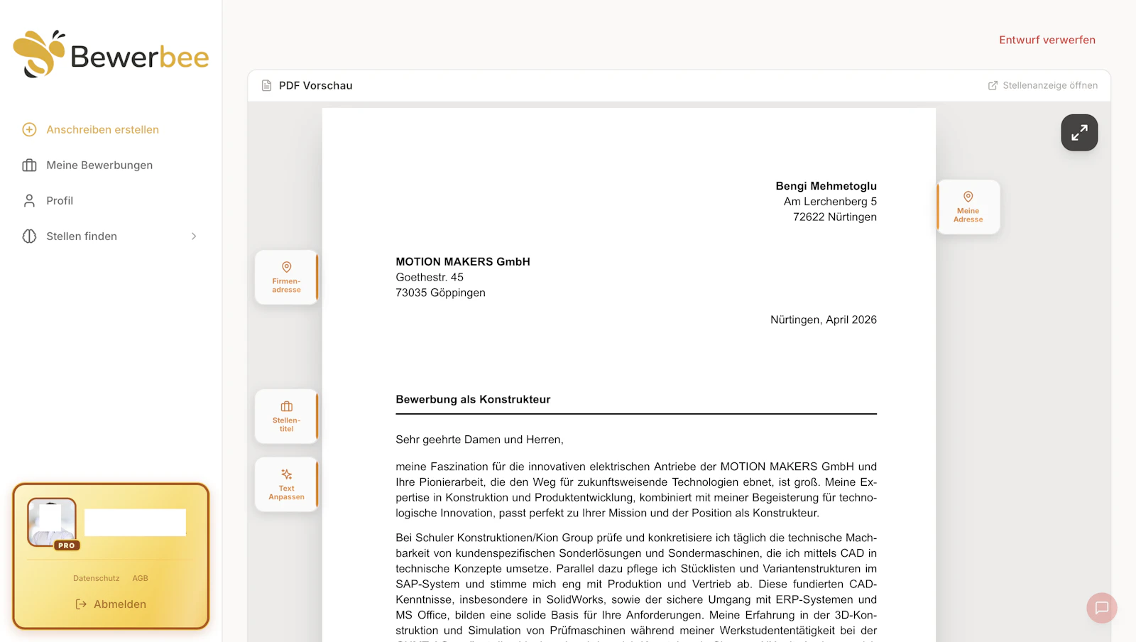 Bewerbee screenshot 6