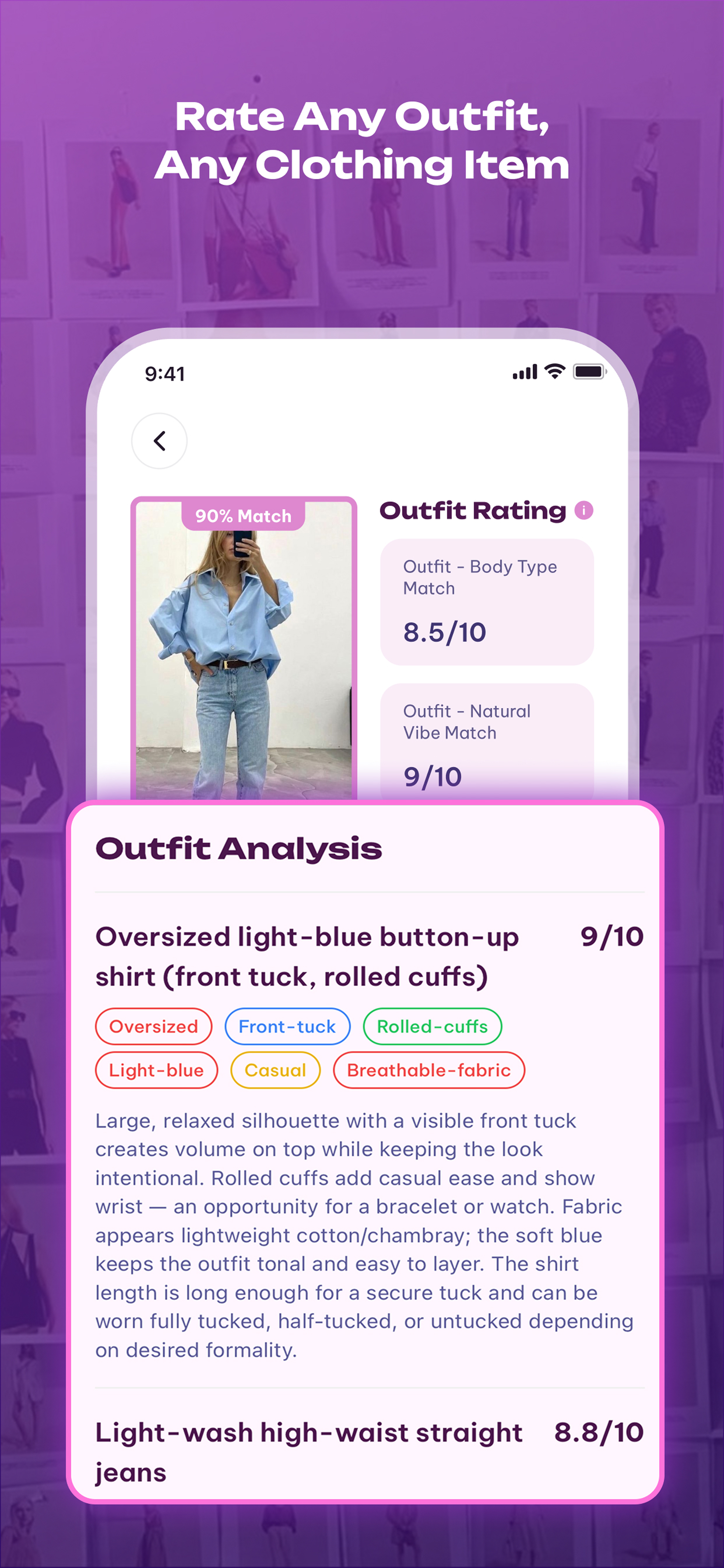 Fashion Scan: AI Oufit Rating gallery image