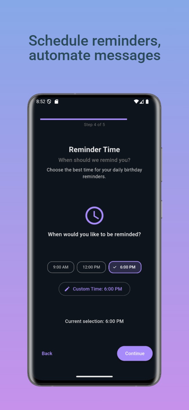 Média Coup de pouce d'anniversaire - Automatiser les messages texte d'anniversaire avec des rappels plus intelligents 5