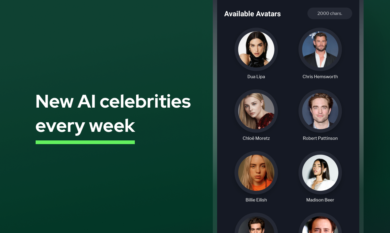 Vox Pop ai - 인기있는 스타의 AI 아바타와의 오디오 대화 미디어 2