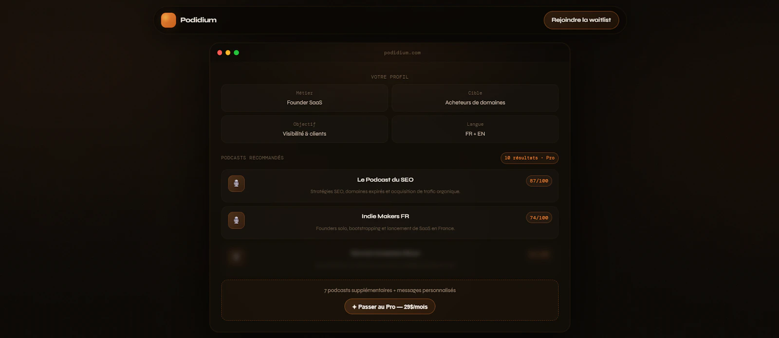 Podidium screenshot 2