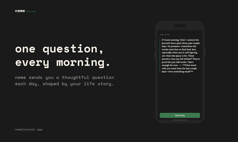 Neme Journal — Your  Slow daily journal screenshot 2