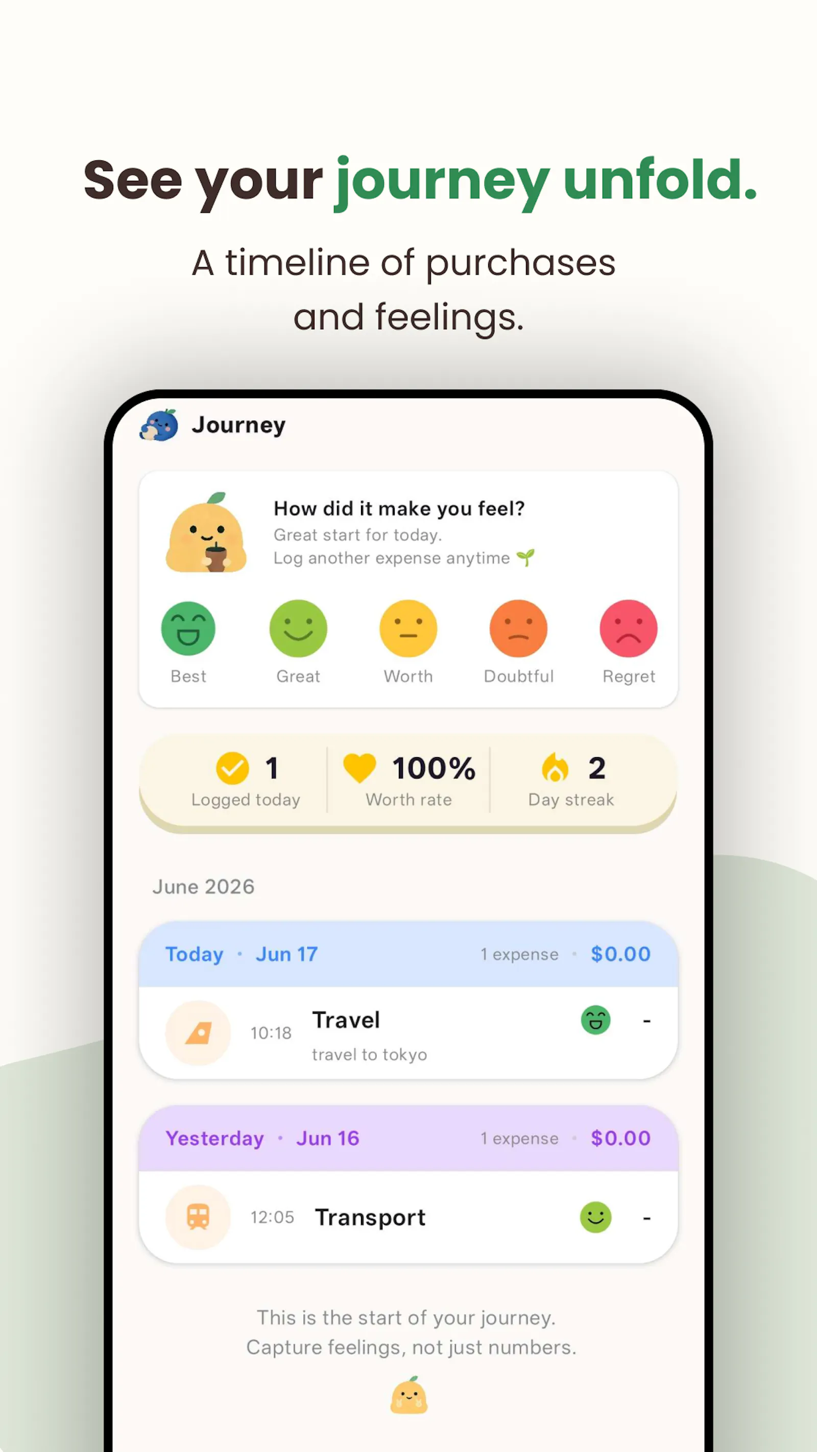 Worth: Expense Mood Journal screenshot 4