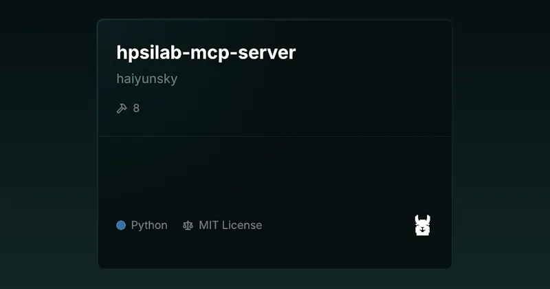 HPSILab MCP screenshot 1
