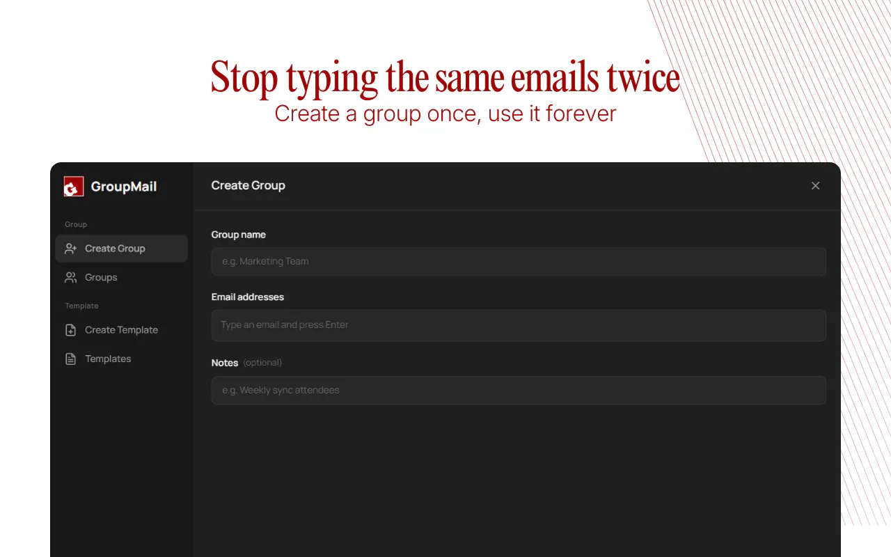 GroupMail product banner