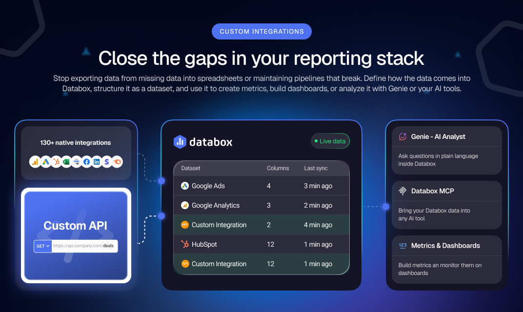 Custom Integrations by Databox gallery image