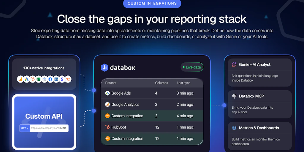 Custom Integrations by Databox