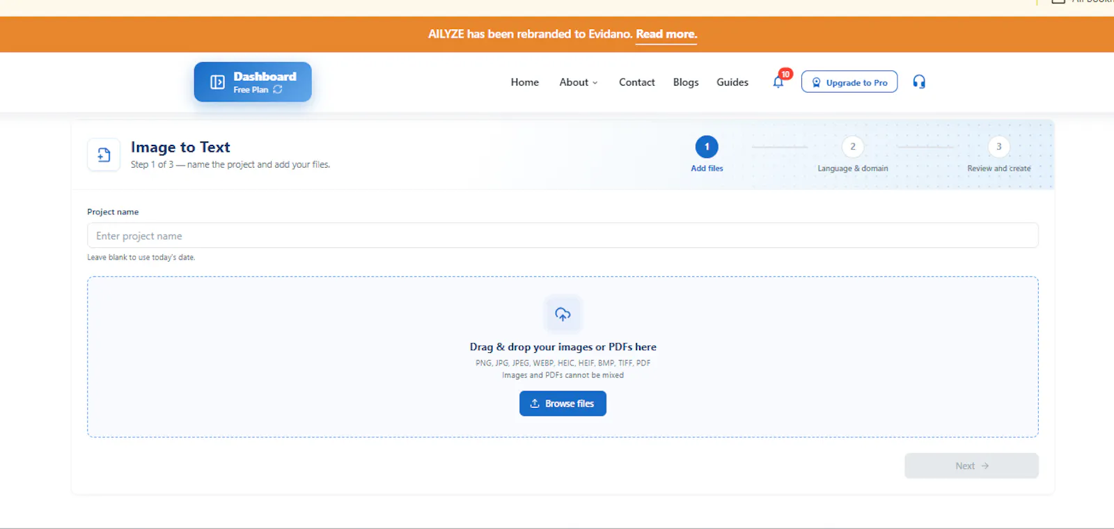 Evidano screenshot 1