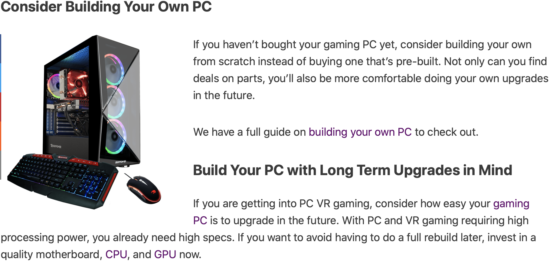 VR Headset Comparison Tool gallery image