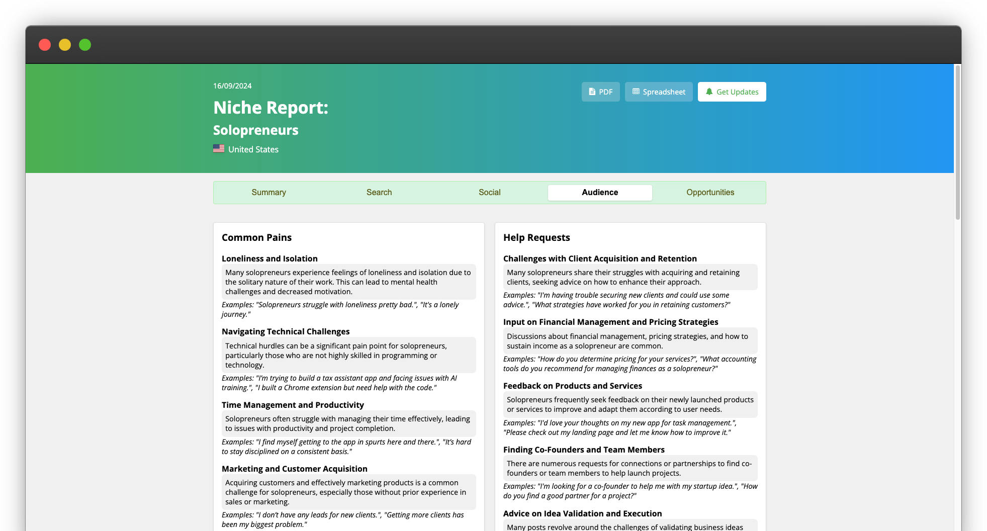 Niche Report.io-オートオーディエンスの調査 - 起動する前にニッチを理解してください：数週間節約してくださいメディア3