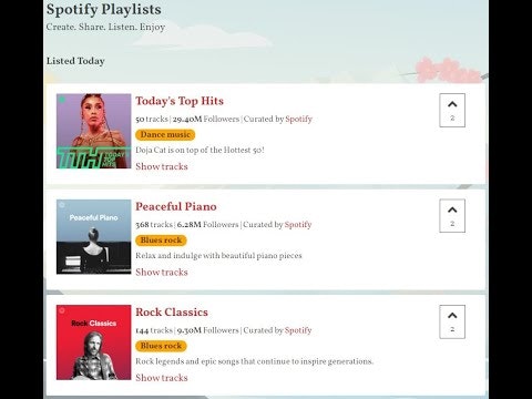 Spotify Playlists gallery image