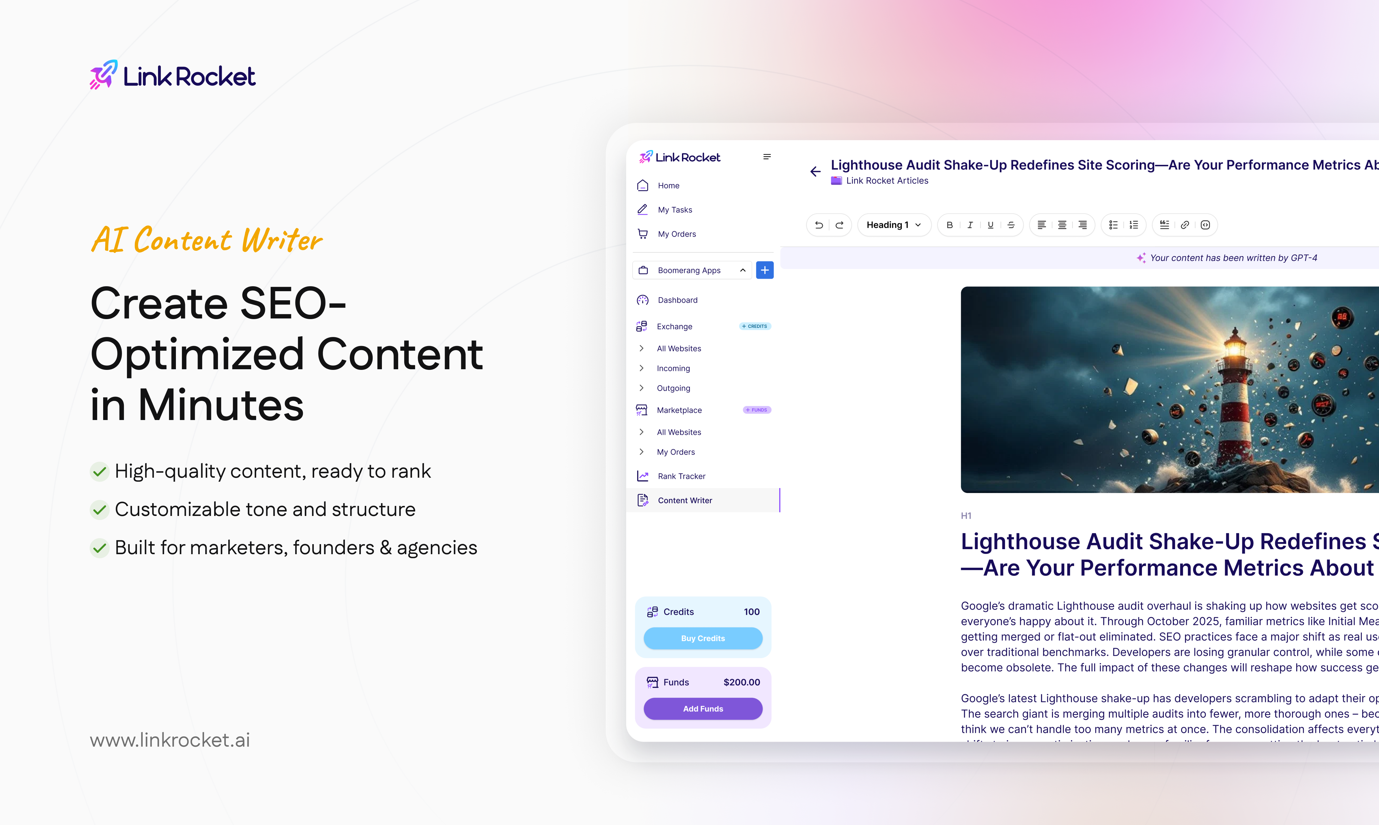 Mídia 4 de LinkRocket - Construa backlinks de alta qualidade