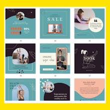 97 Yoga Canva Templates for Social Media gallery image