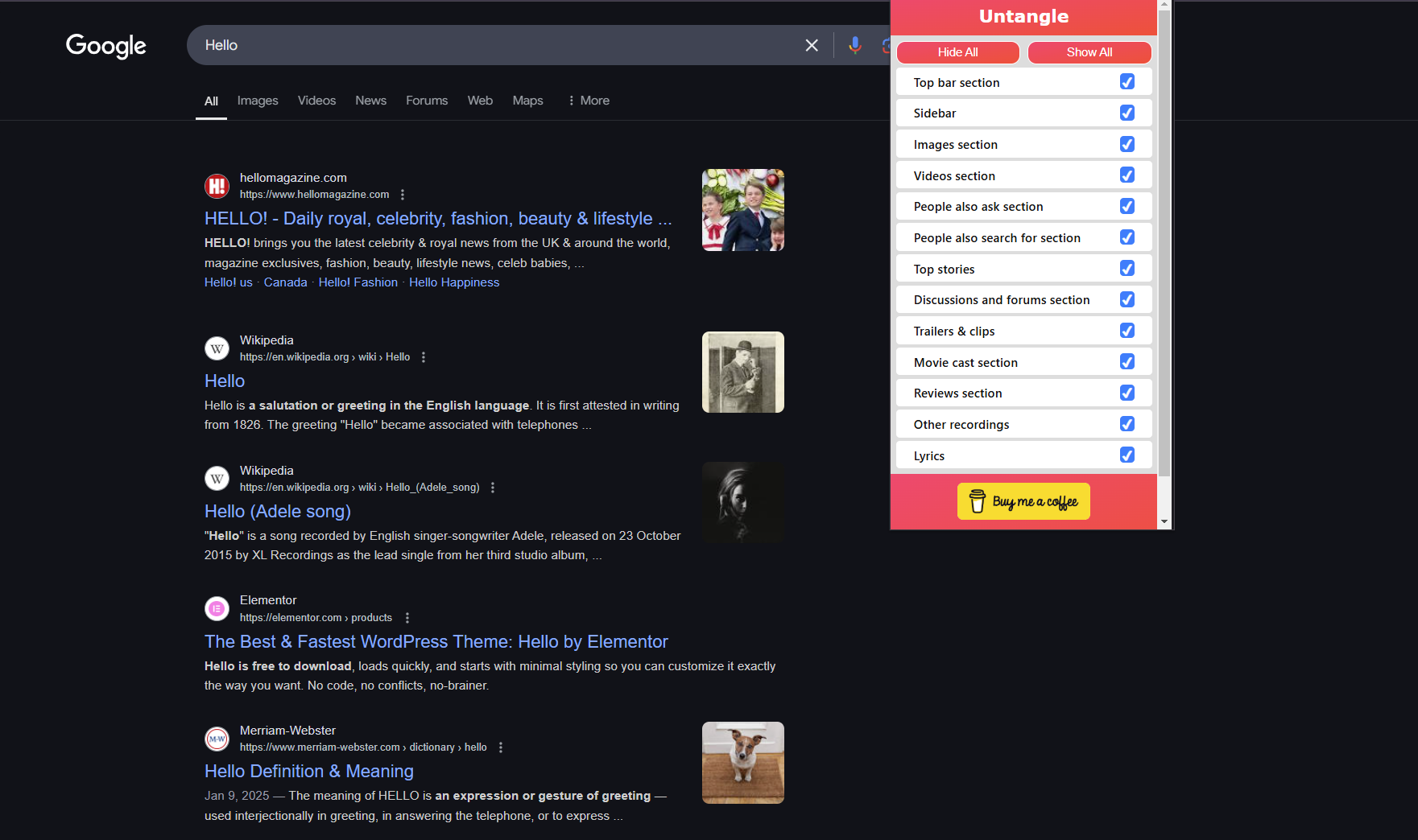 Entwirren - Entwöhnung - Google Search aufräumen! Medien 3