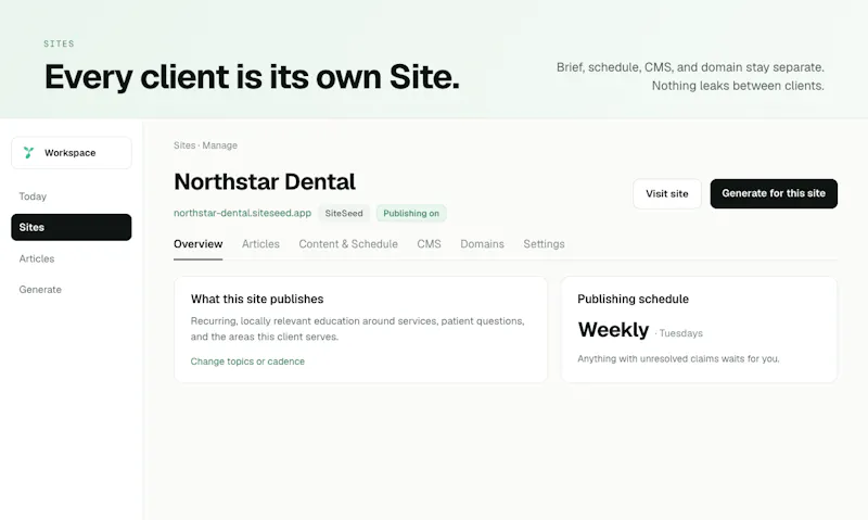 SiteSeed screenshot 3